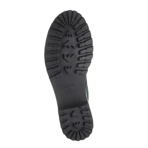 NWT SCHUTZ Stormy Holographic Leather Lace-Up Boot - Picture 5 of 8